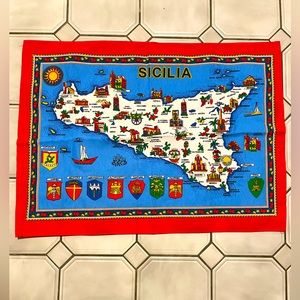 Authentic Italian Map Kitchen Linen